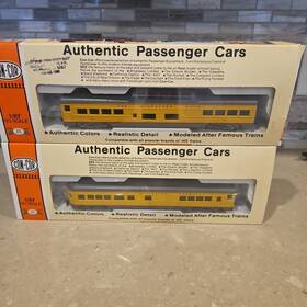 0001-000969 Con-cor 2 Ho Milwaukee Road Streamline Passenger Cars - Dome And Observation Vtg