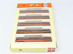 0001-004024 Con-cor N Scale Ic Illinois Central Passenger 5-car Set