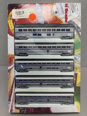0003-004653 Con-cor 0001-004653 N Scale Amtrak Superliner Phase Iv Passenger 5-car Set