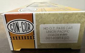 0001-005814 Con-cor 0001-005614 Ho Rtr #0001-005814 03 Passenger Coach Union Pacific #665 Nib