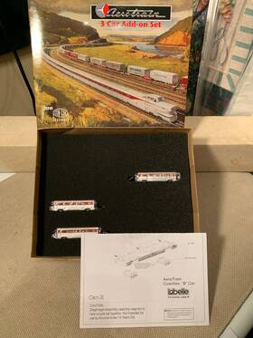 0001-008773 Con-cor N Gauge New York Central Aerotrain 3 Car Add-on Set 0001-008773 Con-cor N Gauge New York Central Aerotrain 3 Car Add-on Set