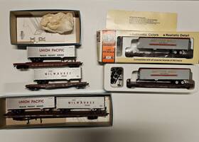0001-009189-2 Con-cor Ho Scale 54ft Tofc Kit Cotton Belt Gray/orange Trailer