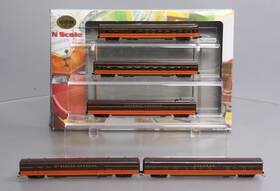 0001-040399 Con-cor N Scale Illinois Central Passenger Set Of 5 Ln/box