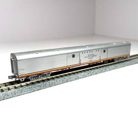 0001-04081g Con-cor N Scale 85 Ft Full Baggage Car Santa Fe 3453 Railway Express Agency