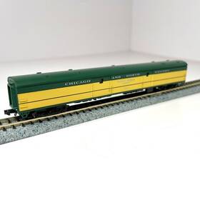 0001-04081t Con-cor N Scale 85 Ft Baggage Car Chicago North Western Railway Express Agency