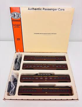 0001-092007 Con-cor Ho 72ft Norfolk And Western 4 Car Passenger Set