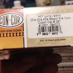 0001-094012 Con-cor Ho Long Island Passenger Coach Car #281 Brown Authentic Colors