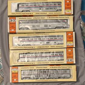 0001-191191 Con-cor Ho Scale Amtrak Superliner Passenger Car Set 5 Cars 1 87 Nib Lot