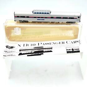0001-424109 Con-cor 1 Budd Amtrak Passenger Dome Observation Car N Scale Silver Penthouse Box
