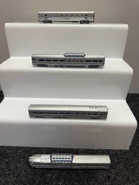 0001-428108 Con-cor 2 Set Of 4 N Scale Florida East Coast Budd Corrugated Passenger Cars