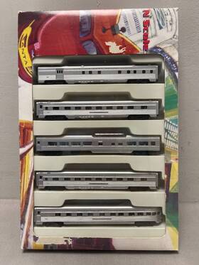 0003-5400081 Con-cor N Scale Florida East Coast Corrugated Passenger 5-car Set