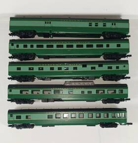 003-570008 Con-cor N Scale Concor 5 Car Heavyweight Passenger Set Southern Railway Crescent Limited