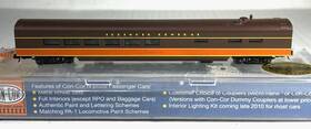 01-040099 Con-cor N Scale 85ft Passenger Car Sleeperw/mt Illnois Central 1-040099