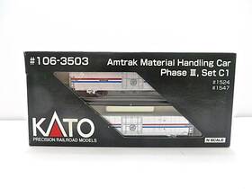 106-3503 Con-cor Kato N Scale Amtrak Phase Iii Mhc Material Handling Cars 1524 1547 Part