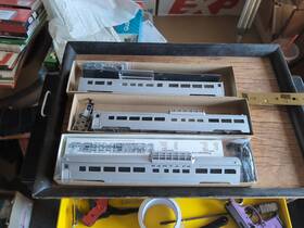 223-781 Con-cor 3 Cars Budd Dome Car Ho Gaige Undecorated All New Fast Shipping