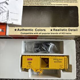 223-9414 Con-cor 40ft Psi Boxcar Ho Gauge Green Bay And Western Plastic Kit Unbuilt