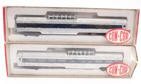 4061c Con-cor 401c N Scale Penn Central Streamline Dome Car Lot Of 2 Please Read