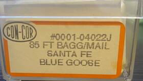 4022j Con-cor N - Baggage / Mail Car Santa Fe Blue Goose 3600 Rtg 4022j Con-cor N - Baggage / Mail Car Santa Fe Blue Goose 3600 Rtg