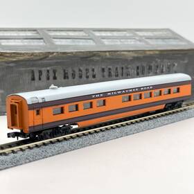4071r Con-cor Milwaukee Road Smoothside Diner Passenger Car N Scale 4071r Con-cor Milwaukee Road Smoothside Diner Passenger Car N Scale