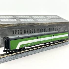 4081h Con-cor N Scale Burlington Northern Smoothside Baggage Car