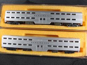 4424 Con-cor 4424/4424 N-scale Budd Bi-level Coach Set Of 2 Burlington