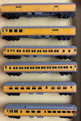 580013 Con-cor N Scale #580013 Passenger Car Heavyweight 6 Set Union Pacific Rare