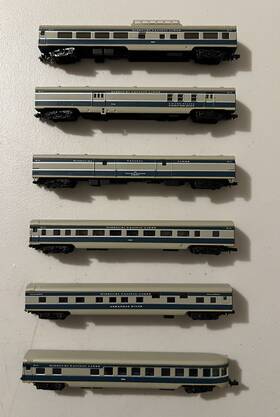 66777 Con-cor N Scale Passenger Set Missouri Pacific Lines