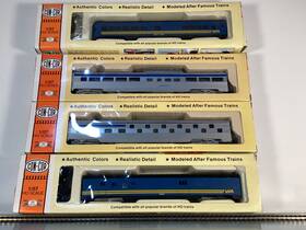 75111 Con-cor Passenger Set Of 4 Via Rail - 1 Rpo Slumber Coach Dome Obs Nib