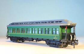 5005 Electrotren Old Time Ho Passenger Car With Lights Full Interiors #5005 Green Mza