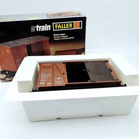3643 Faller E-train Goods Waggon Car Brown Model Train In Box