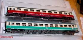 5169-5192 Fleischmann 2 Ho Euro Passenger Cars 5169 1st Class And 5192 Db Express Coach