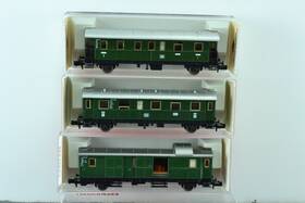 8063 Fleischmann 8060 3x 8061 Nostalgic Passenger / Baggage Cars N Scale