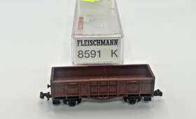 8591k Fleischmann N Scale Red Open Freight Wagon Original Box