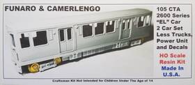 279-105 Funaro & Camerlengo F&c 105 Chicago Transit Authority 2600 El Cta Passenger Car 2-car Set