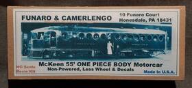 279-703 Funaro & Camerlengo F&c 703 Mckeen 55ft Motorcar Coach Streetcar Trolley 1-pc Body With Trucks B