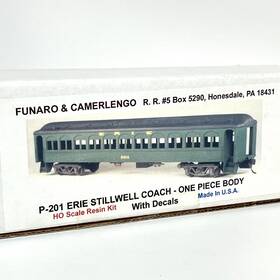 P-201 Funaro & Camerlengo Erie Stillwell Coach One Piece Body Model Kit Ho Scale