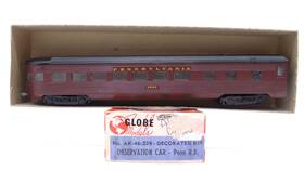 Ak-46 Globe Models 229 Ho Pennsylvania Streamliner Observation Passenger Train Car Read