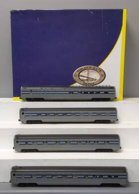 1938c Golden Gate Depot O 20th Century 20 Inch Aluminum 4-car Passenger Set - 3 Rail