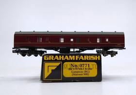 E80792 Graham Farish 0771 N British Railways Mk1 Brake Gangway Coach #e80792 Ln/box