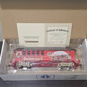 14-00432-035-lt Hawthorne Village Budweiser Train Inch Anheuser-busch St. Louis Mo Combine Car