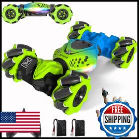B0frmjz8l1 Hoshiplay Gesture Rc Car Green 1 24 4wd Off-road Stunt Remote And Cont