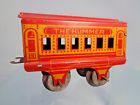 X6549 Hummer American Flyer Pullman Car Yellow Red Tin Litho Prewar