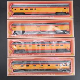 48354 Ihc Lot Of 4 Ho Scale Chessie Steam Special Passenger Cars - Smooth Side
