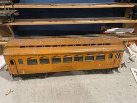 188-1 Ives Prewar Standard Gauge #188-1 Orange Parlor Car 188-1 Ives Prewar Standard Gauge #188-1 Orange Parlor Car