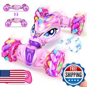 B0fn7ywwtq Joyspark Toys Unicorn Gesture Sensing Rc Stunt Car Remote Control For Girls 360 Rotation &