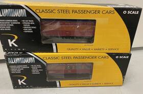K-line 023922191502 Southern Pacific 15 Inch Aluminum 2-car Passenger Add On Set -mint