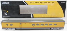 6-22676 K-line Lionel O Gauge Milwaukee Road 21ft Aluminum Diner Car #122 Ln/box