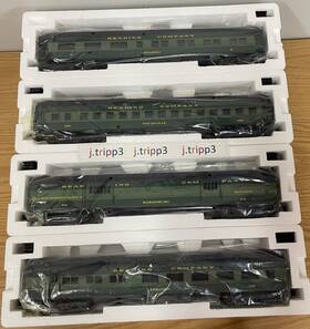 K44812ic K-line K4481 Reading 18 Inch Heavyweights Passenger 4 Car O Gauge Scale Train Set