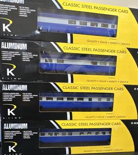 K4612-40001-4 K-line K4612 21 Inch Csxt Aluminum Executive Passenger 4-car Set O-scale 3-rail