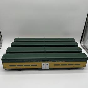 K4620-40705 K-line O Chicago And Northwestern C&nw 21 Inch K4620 Aluminum Passenger Cars Set Of 4